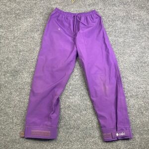 Oaki Kids Purple Waterproof Rain Pants Size 10/11 Elastic Waist Adjustable Cuffs